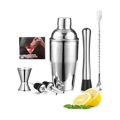 China Professional Cocktail Shaker Set Stainless Steel Bartender Bar Tools Viable For Drink Mixing, Home, Bar, Party for sale