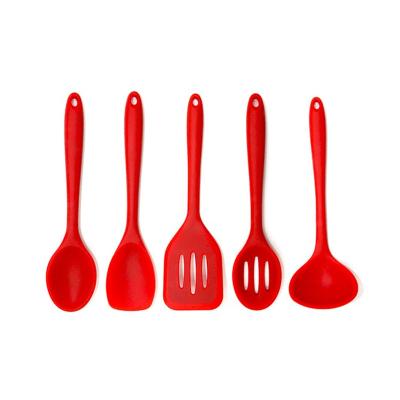 China Sustainable Silicone Kitchen Utensil Spatula Set For Nonstick Cookware for sale