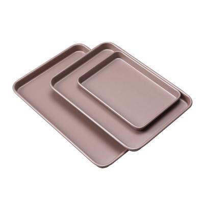 China Amazon Sustainable Hot Selling 3 Pieces Set Carbon Steel Loaf Molding Cake Pans For Baking Tools Non Stick for sale