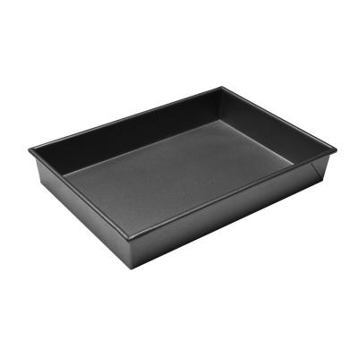 China Sustainable Hot Selling Amazon Stainless Steel Black Bread Available Baking Pans Non-Stick Pizza Tray Bakeware Cake Pans for sale