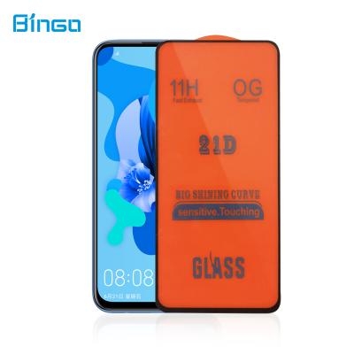 China Wholesale Price 21D Shockproof Full EM High Glue Mobile Phone Tempered Glass Screen Protector Anti Broken For iPhone 13 Mica Vidrio for sale