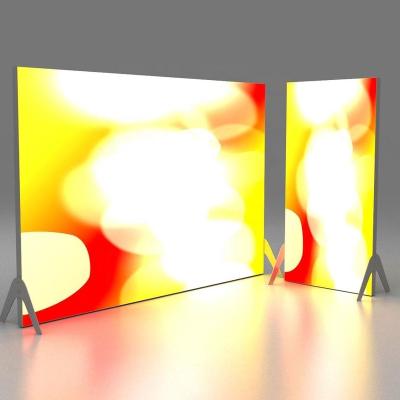 China Show Manger Silicone-Edge Textile Graphics Frames LED Backlit Lightboxes Aluminum Backlit Fashionable Led Textile Fabric Light Box à venda