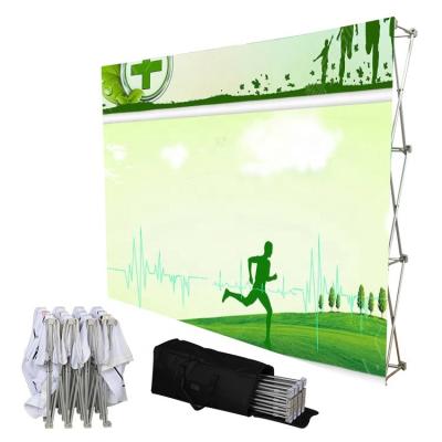 China Durable Curved Folding Advertising Pop Up Display Banner Stand for sale