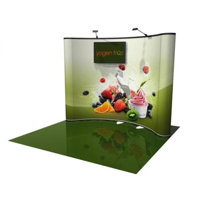 China Durable Counter Display Pop Up Banner Stand With 2 LED Spotlights for sale