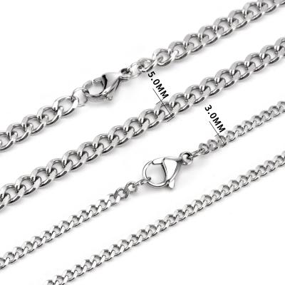 China CLASSIC Simple Double Hip Hop Clavicle Necklace Accessories Personality Fashion Men's Buckle Mill Chain for sale