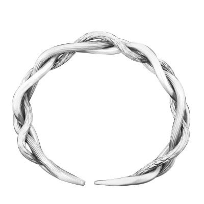 China CLASSIC hot sale three strands twist bracelets light luxury all match lovers jewelry elegant opening bracelet for sale