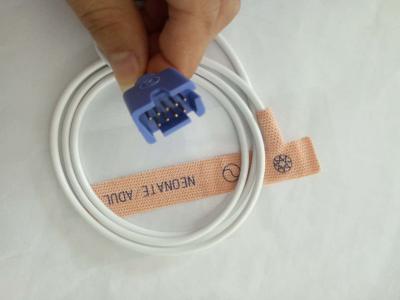 China Disposable  With 4 Gaps Spo2 Sensor / Probe Bule Grey Or White DB9 9 Pins Connector for sale