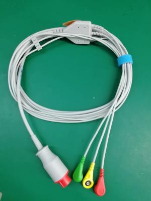 China Kabel 3 Bionet ECG führt ringsum rotes Verbindungsstück 8Pin mit Iec-Standard zu verkaufen