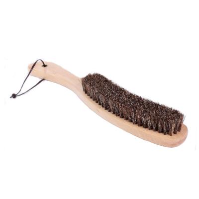 China Instock Sustainable Horse Hair U-Shape Hat Brush For Cleaning , Wooden Hat Brush for sale