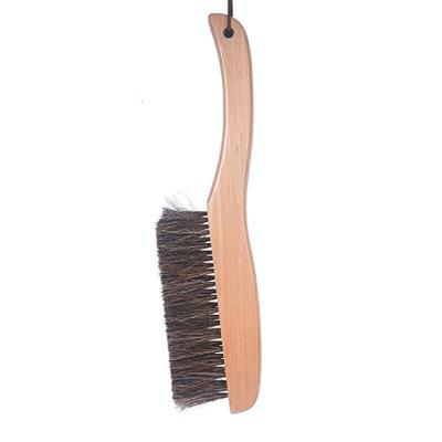 China Long lasting wooden horsehair bed and sofa brush with long handle, high quality wooden furniture cleaning brush. for sale