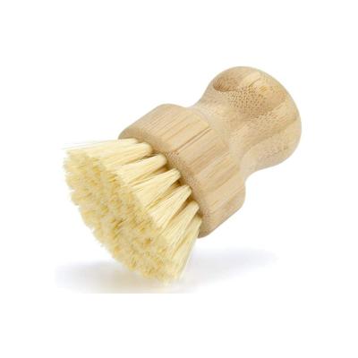 China Sustainable Bamboo Sisal Hair Pot Brush, Sustainable Kitchen Cleaning Brush, Natural Material Bamboo Dish Brush for sale