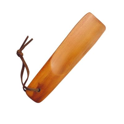 China 15.5cm wooden wooden shoehorn, best quality small smooth wooden shoehorn for sale