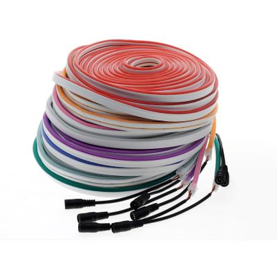 China Silicone neon strip12V pve hotel strip 5m cable neon lamp strip kit 50m rope thin outdoor led waterproof led strip light silicone neon strip12V for sale