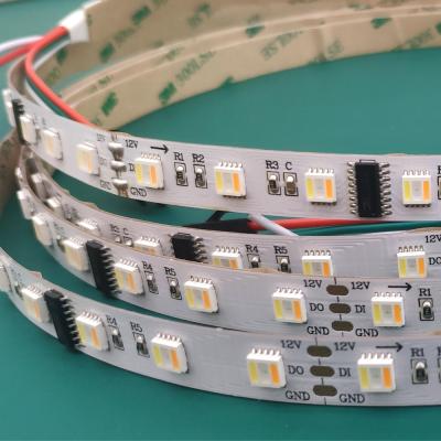 China Warehouse/Hotel/Office 5050 RGBWW RGBW 5 in 1color smd5050 dc12v TM1812 Magic Led Strip Light Flexible Flexible High CRI en venta