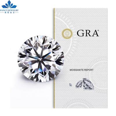 China Moissanite Stones 1ct-10ct vvs moissanite diamond loose pass test forever brilliant cut no color play or fire GRA certificate DEF easily for sale