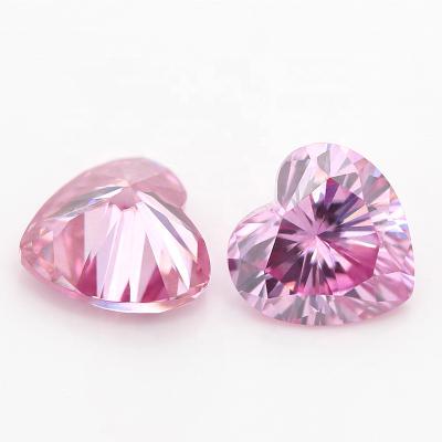 China Color play or noble fire heart moissanite stone 2 carat 8*8mm white loose moissanite stones for sale