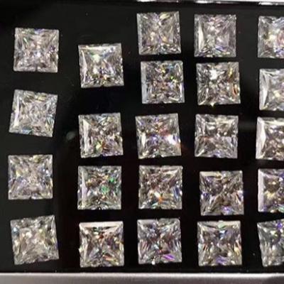 China Color set or fire Wuzhou gems white loose synthetic princess cut moissanite moissanite gems bule moissanite diamond for jewelry for sale