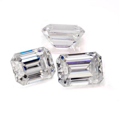 China Color Set Or Wholesale DEF Moissanite From Fire Stones Emerald Cut Factory Price for sale