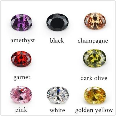 China Color Play or Fire Colored CZ Stones Shape 3-20mm Round Loose Grade 5A Zircon Birthstones for sale