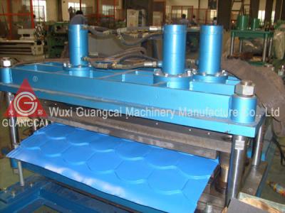 China Glazed Steel Tile Roof Panel Roll Forming Machine , Double Layer Rolling Form Machinery for sale