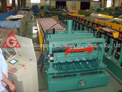 China Corrugated Glazed Steel Tile Roll Forming Machine / Equipment Trapezoidal Sheet for sale