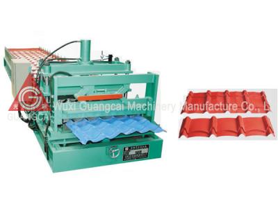 China 0.4mm - 0.8mm Glazed Tile Roof Panel Roll Forming Machine for Building Roofing for sale