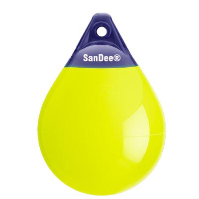 China UV Resistant PVC Mooring Buoys UV Resistant Round Dock Bumper Ball Inflatable Yellow Round Fenders for sale