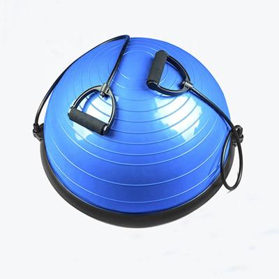 China Yoga Exercises Fitness Gym Yoga Training Ball Half Balance Ball With Pump Stability BO-su Pilates Ball With Handles for sale