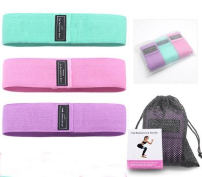 China Hot Yoga Exercise Products Customized Strong Toughness Fabric Polyester Hip Resistance Yoga Bands Loop With Customized Logo for sale