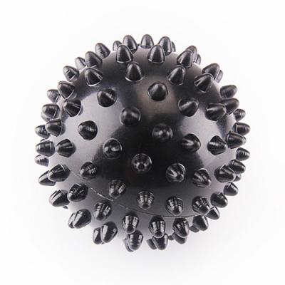 China Anti-shatter Black Yoga Gym Ball Massage Yoga Ball Spike Therapy Ball Non-Toxic Mini Secure for sale