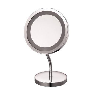 China Portable Table Lighted Led Cosmetic Mirror Vanity Lighted Led Makeup Mirror for sale