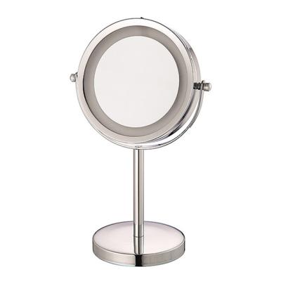 China Lighted Lighted Vanity Mirror With LED Lights Touch Screen And 2X Magnification for sale