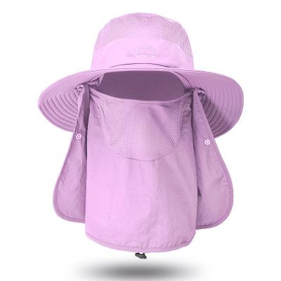 China Sun Protection Sun Water Resistant Fishing Hat With Detachable Neck Flap for sale