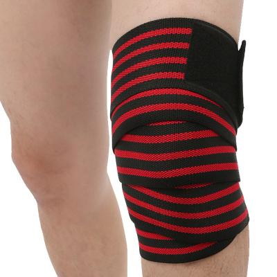 China High Elastic Sports Safety Knee Pads Weightlifting Knee Wraps Breathable Bandage for sale