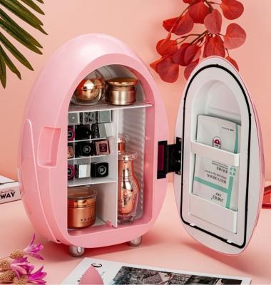 China New China-chic New Egg Shape 10L Pink Cosmetic Refrigerator for sale