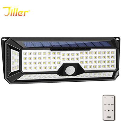 China Solar Powered Warehouse Lights Solar Motion Sensor Light With Remote Control - 136 LED Outdoor Security Lighting for sale