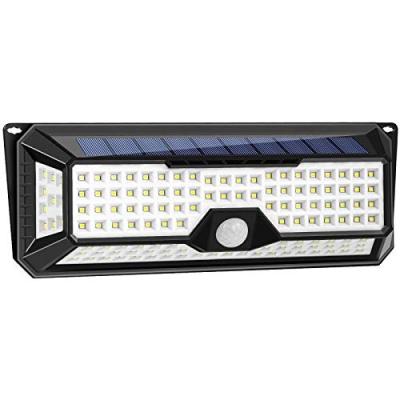 China Warehouse new product 1000 lumen 136 LED solar outdoor pir motion sensor wall light for garden for sale