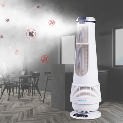 China Smart Bladeless Portable Hotel Pedestal Fans Tower Mist Fan Leafless Air Purifier Fan for sale