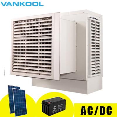 China 8000m3/h Swamp Coolers AC Solar DC Axial Airflow 4-blade Industrial Window Dc With 220v 112v for sale