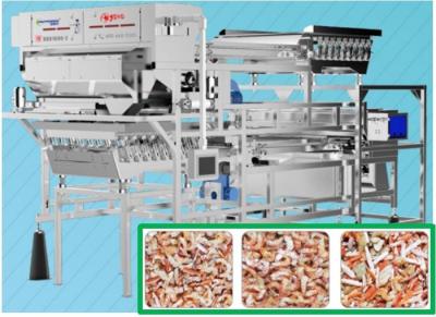 China 99.9% Accuracy Shrimp Sorting Machine / Seafood Color Sorter Precise Target Positioning for sale