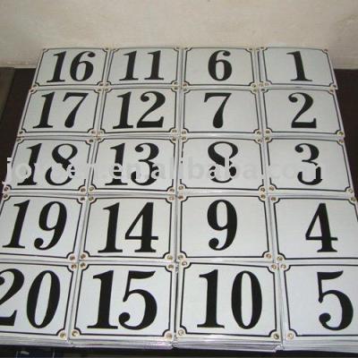 China Europe Porcelain Enamel Glassy Door Number Plates Signs Signposts for sale