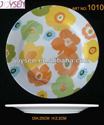 China Disposable Stylish Charger Porcelain Melamine Dish for sale