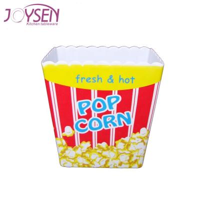 China Melamine 5pcs Disposable Plastic Popcorn Bowl Set With Color Box for sale