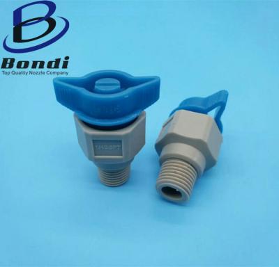 China PCB Washing Water Spray Nozzle/Plastic Quick Dismantling Flat Fan Jet Nozzle for sale