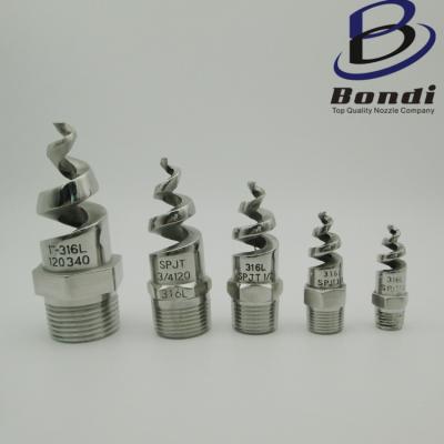 China Stainless Steel Spiral Nozzles for Dust Suppression Spiral Full Cone Spray Nozzle for sale