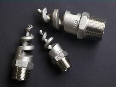 China 3/8''  1/2''Best/NPT Stainless Steel 316 Spiral Nozzle,90degree spray angle Dust Removal Spiral Cooling Nozzle for sale