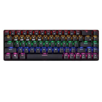 China Lighten key wireless lanya key support 68 RGB keyboard mobile phone tablet laptop computer green tea mechanical red axis for sale