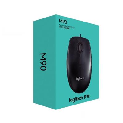 China Hot Selling Wired Logitech Wired Mouse M90 ​​Black USB Logitech Laptop 1000DPI Gaming Desktop Mouse For Office Home Mouse for sale