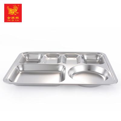 China China Wholesale New Product Viable Dinner Dish Mess Stainless Steel Divided Tray for sale