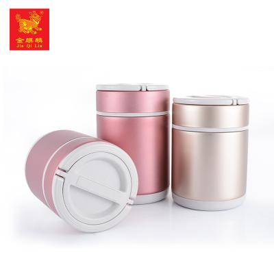 China Color Viable Bright Container Keep Hot Stainless Steel Lunch Box Thermal Cooker With Folding for sale